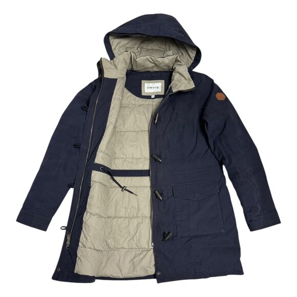 Orvis Navy and Beige Puffer Jacket - Picture 1 of 7